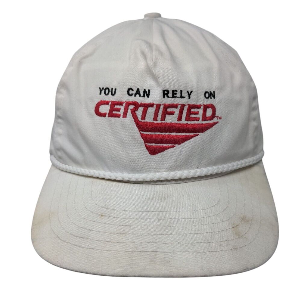 You Can Rely on Certified Snapback Hat White OSFA Adjustable Rope Capital